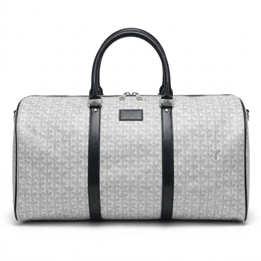Goyardine Monogram Boeing 55 Duffel Bag - White